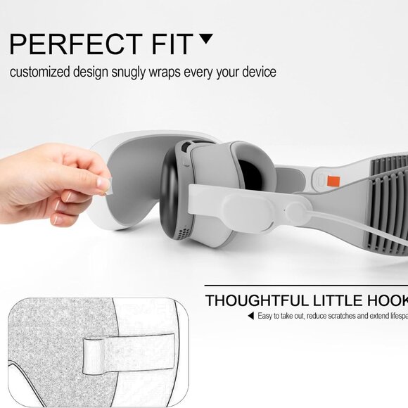 Silicone Case Designed for Apple Vision Pro VR Headset White - Picture 4 of 10